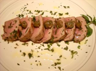 TAGLIATA DI TONNO CON MENTA E CAPPERI